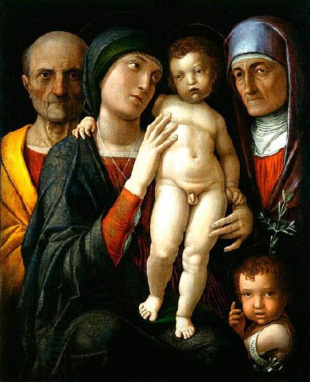 Andrea Mantegna Hl. Familie mit Hl. Elisabeth und Johannesknaben oil painting picture